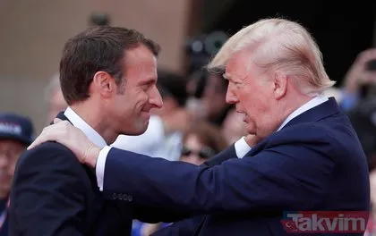 Trump - Macron zirvesine damga vuran görüntü! Elini öyle bir sıktı ki...
