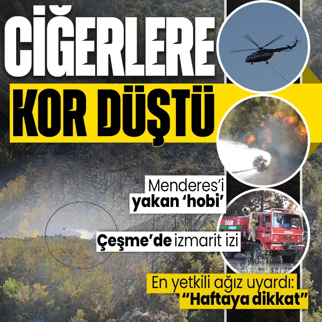 İzmir ve diğer illerde alevler kontrol altına alındı! Mendresi yakan hobi Çeşmede izmarit izi: Bakan haftaya dikkat diyerek uyardı