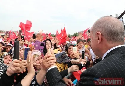 Başkan Recep Tayyip Erdoğan’a Bahçelievler’de yoğun ilgi