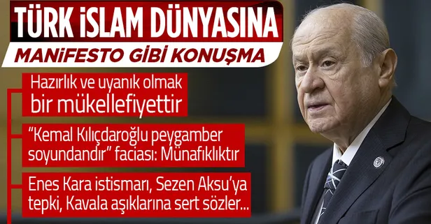 MHP Genel Başkanı Devlet Bahçeli'den partisinin grup toplantısında Türk-İslam dünyasına önemli uyarılar