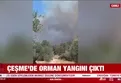 Çeşme'de orman yangını!