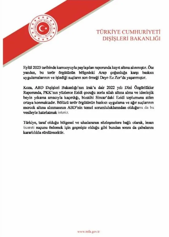 Dışişleri Bakanlığı'ndan ABD'ye sert tepki: "Atfedilen iddiaları reddediyoruz"-3