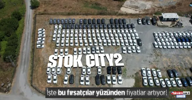 İstanbul'da stoklanan sıfır araçlar dron kamerası ile görüntülendi!