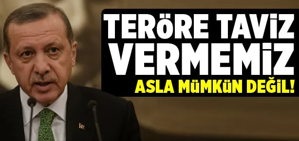 Taviz vermemiz mümkün değil
