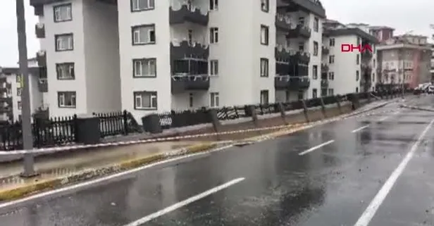 Beylikdüzü’nde istinat duvarı çöktü