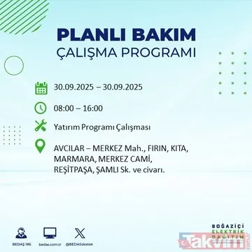 İstanbul’un 23 ilçesinde elektrikler kesilecek! 30 Eylül 2025 BEDAŞ kesinti listesi - 47