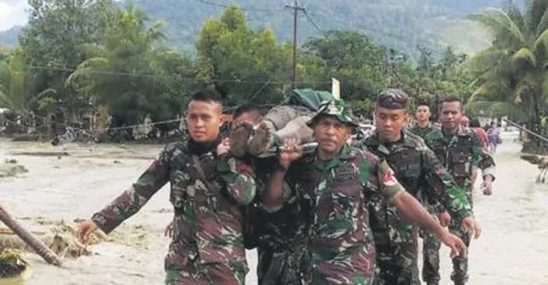 Endonezya’nın Papua eyaletine bağlı Jayapura’da etkili olan şiddetli yağışlar nedeniyle 70 kişi öldü