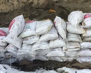 Terör örgütü PKKya bir darbe de Vanda vuruldu! 2 ton amonyum nitrat ele geçirildi