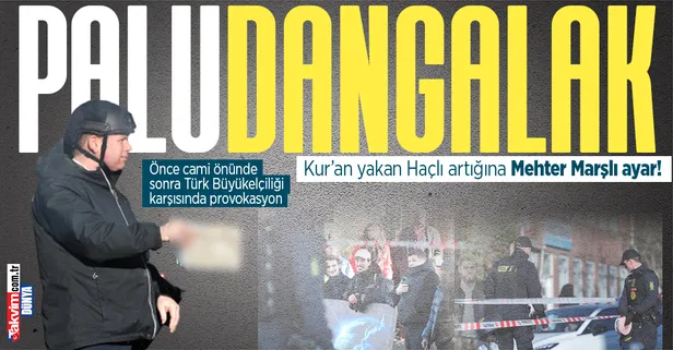 Kur'an-ı Kerim'e alçak saldırıya Mehter Marşlı ayar! Provokatör Rasmus Paludan bu kez Danimarka'da sahneye çıktı