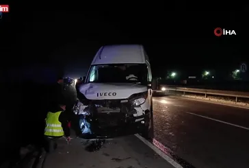 Minibüs ile otomobil çarpıştı: 1 yaralı