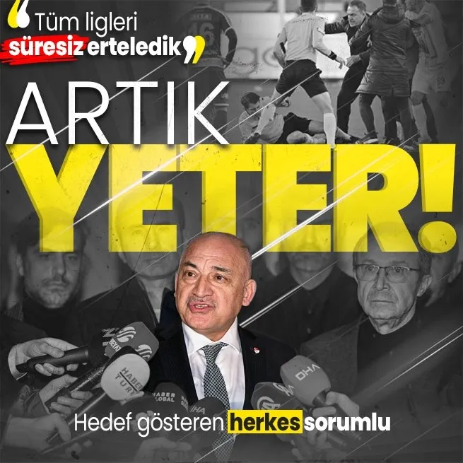 TFF Başkanı Mehmet Büyükekşiden flaş açıklamalar: Tüm liglerdeki maçları süresiz olarak erteledik