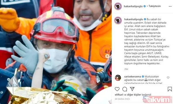 Elif bebek 65 saat sonra Türkiye'ye umut oldu! Ünlülerden Elif Perinçek paylaşımı: Bize yaşattığın mutluluk ve umut... - 18