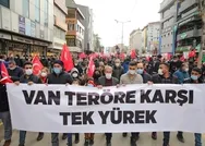 Van Gara şehitleri için yürüdü: Teröre karşı tek yürek