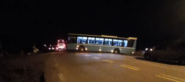 Ankara’da halk otobüsü tarlaya düştü
