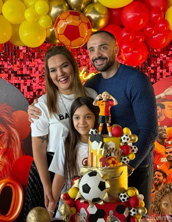 Demet Akalın ile Okan Kurt'un kızı Hira'nın Icardi temalı yaş günü partisi! Hira 10 yaşında! Annesi Beşiktaşlı olsa da... - 2