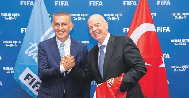 TFF Başkanı İbrahim Hacıosmanoğlu ile FIFA Başkanı Gianni Infantino buluştu