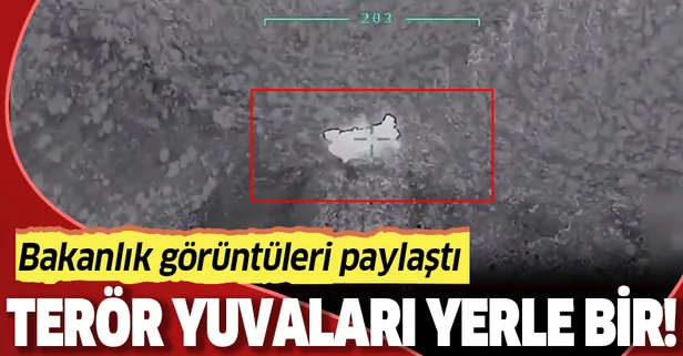 Son dakika: MSB görüntüleri paylaştı: Pençe-Kaplan Operasyonunda terör yuvaları böyle vuruldu
