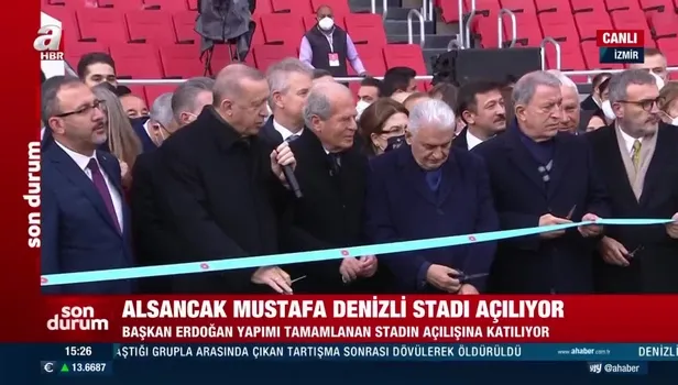 İzmir Alsancak Mustafa Denizli Stadı Başkan Erdoğan tarafından açıldı