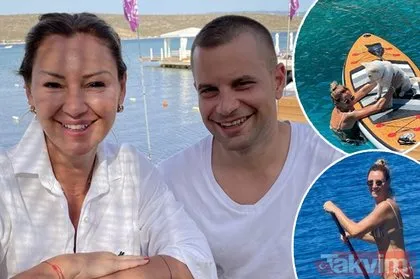 Pınar Altuğ tekne tatiline devam ediyor! Kırmızı mayonun ardından şimdi de bikinili boy gösterdi kayınvalideden yorum gecikmedi!