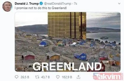 ABD Başkanı Trump’ın satın almak istediği ada! Trump’ın paylaşımı Twitter’ı salladı
