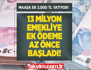 Emeklilere koşulsuz şartsız 3.000 TL para yatıyor! İkramiye sonrası 13 milyon emekliye ek ödeme az önce başladı: Borçlar bertaraf edilecek!
