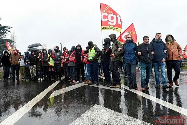 Fransa'da göstericiler yine sokaklara döküldü! - 9