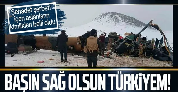 SON DAKİKA: Bitlis Tatvan’daki helikopter kazasında şehit olan askerlerimizin kimlikleri belli oldu