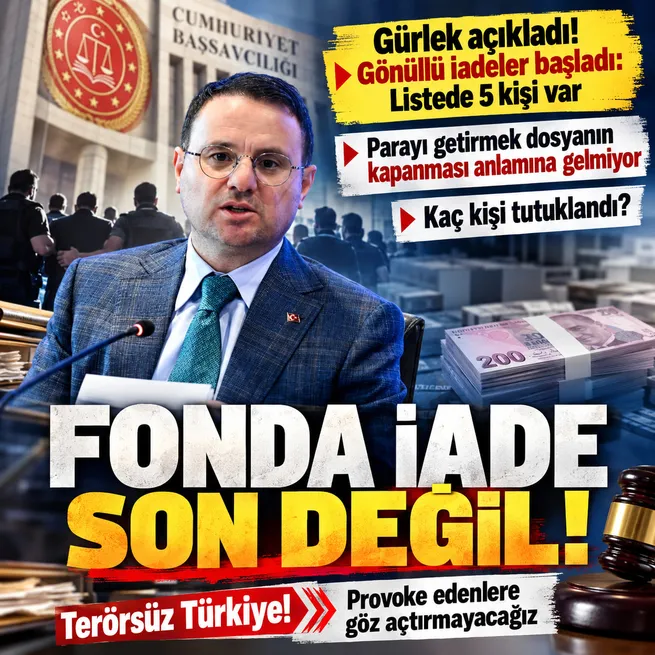 Adalet Bakanı Akın Gürlekten fon soruşturması açıklaması: Para iadesiyle kurtuluş yok!