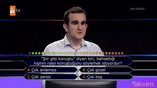 Helal olsun gönül gözüyle görenlere! Kim Milyoner Olmak İster'de geceye Mustafa Keskin damgası - 10