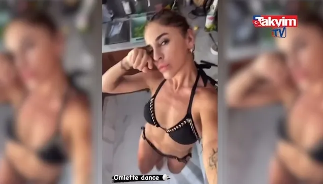 Irmak Ünal omlet yaparken dans etti! ''Omlette dance''