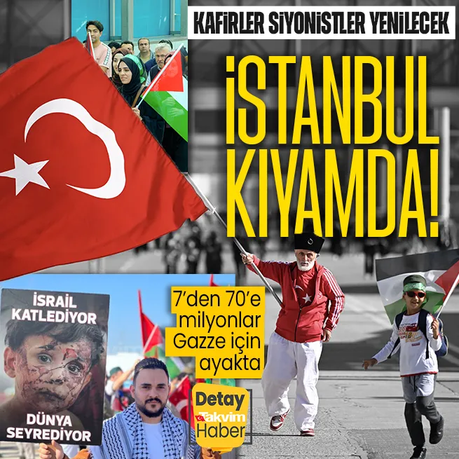 BÜYÜK FİLİSTİN MİTİNGİ! 7den 70e milyonlarca vatandaş Atatürk Havalimanına akın etti!