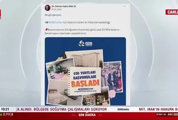 SON DAKİKA! 2024-2025 eğitim öğretim yılı GSB yurt başvuruları başladı
