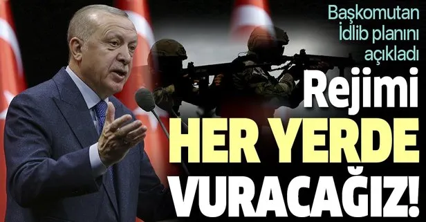 Son dakika: Başkan Erdoğan’dan flaş İdlib mesajı: Rejim güçlerini her yerde vururuz!