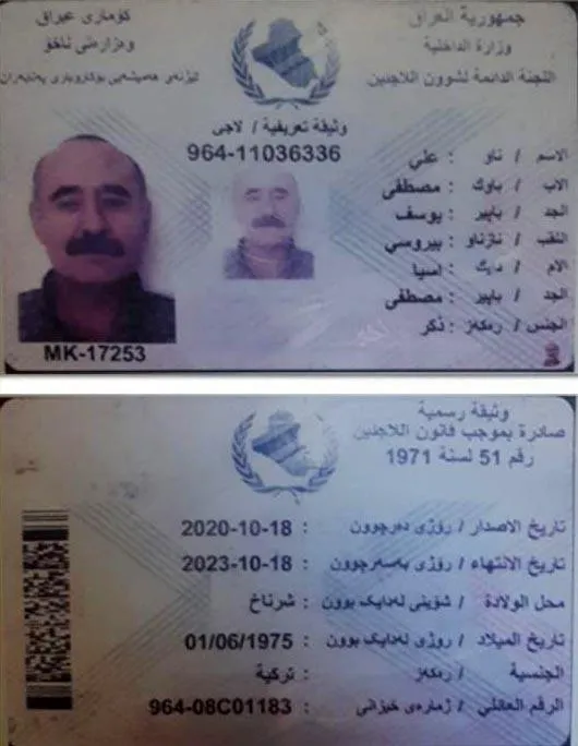 Öldürülen PKK’lı Yusuf Hacı Kod adlı Ali Yiğit'in üstünden Mahmur Kampı kimlik kartı çıktı!-3