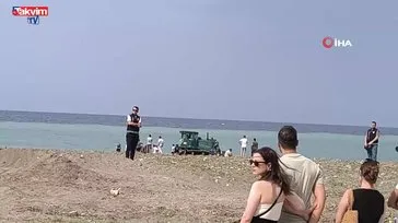 Güneşlenen kadını iş makinesi ezdi!