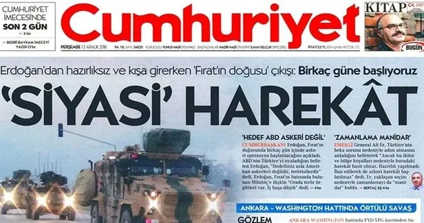 Cumhuriyet Gazetesi'nden milli operasyona skandal saldırı!-1