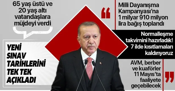 Başkan Erdoğan'dan 65 yaş üstüne müjde!