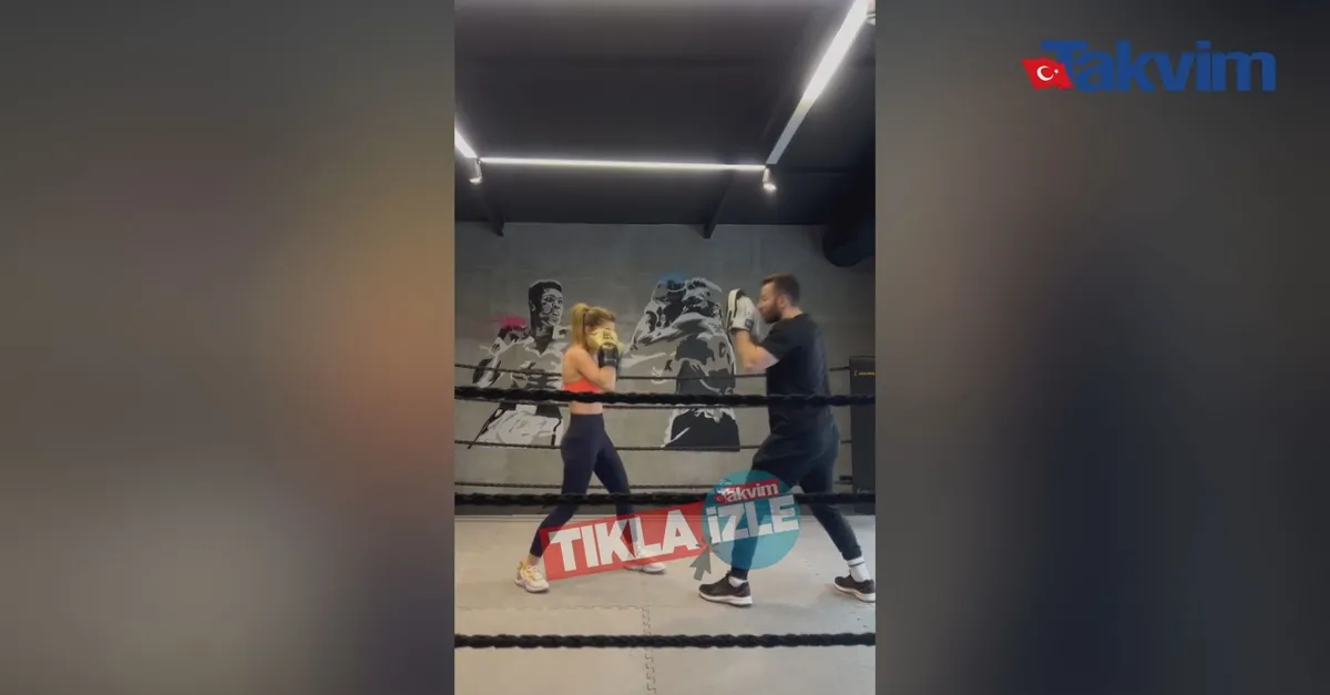 Pelin Karahan'dan boks şovu! Ring alev aldı...