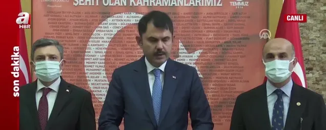 Çevre ve Şehircilik Bakanı Kurum: 5 bina yıkıldı, enkaz altında vatandaşlarımız var