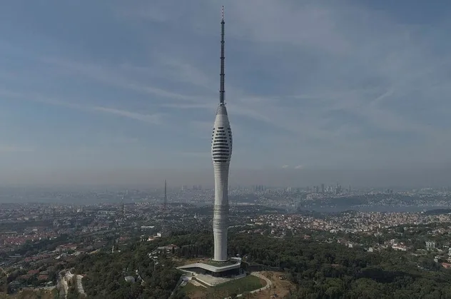Yayına başlanan Çamlıca Kulesi'nin son hali havadan görüntülendi! İstanbul'un simgelerinden biri olacak