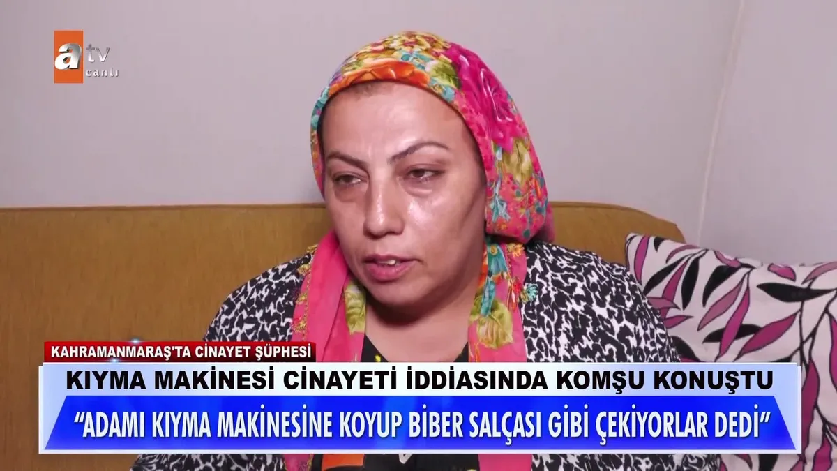 Kıyma makineli cinayet iddiasında komşu konuştu!