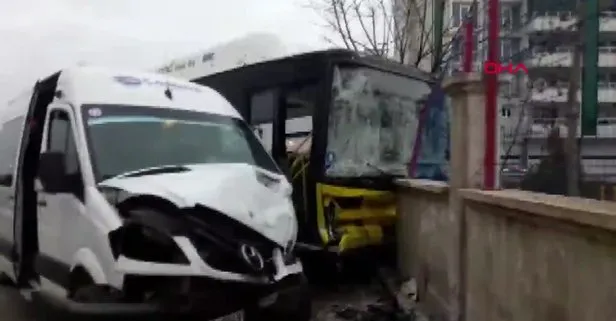 Diyarbakır’da otobüs ile servis minibüsü çarpıştı! Çok sayıda yaralı var