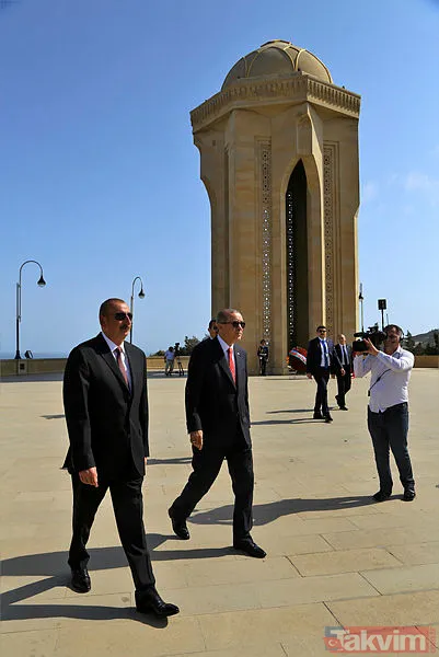 Cumhurbaşkanı Erdoğan Azerbaycan'da resmi törenle karşılandı - 48