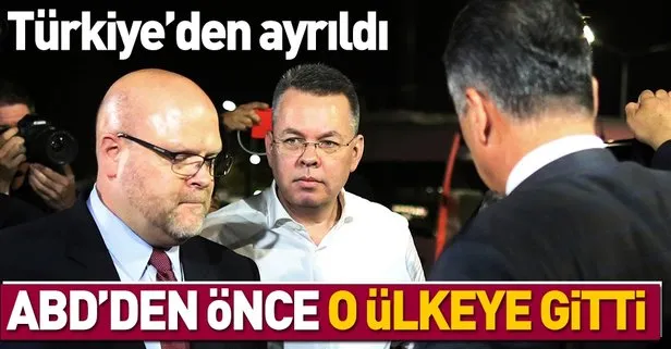 ABD’li rahip Andrew Brunson, özel uçakla Almanya’ya gitti