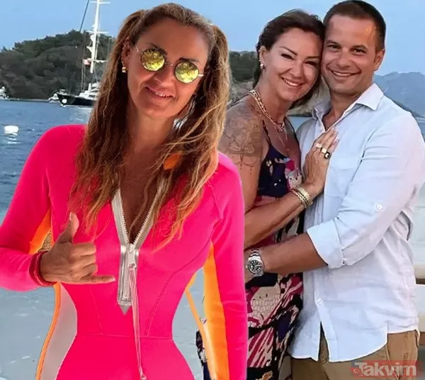 Pınar Altuğ siyah bikinisiyle teknede görüntülendi! Eşi Yağmur Atacan ve kızı Su Atacan ile tatil hallerine bakın... - 1