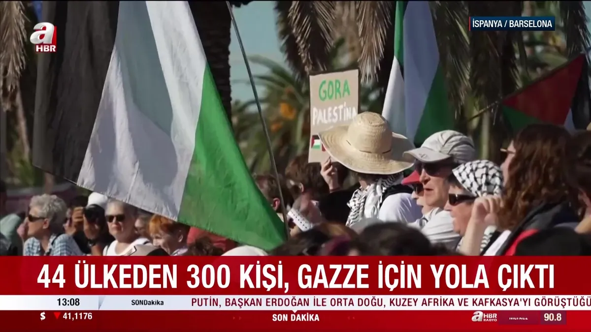 44 ülkeden 300 kişi Gazze için yola çıktı!
