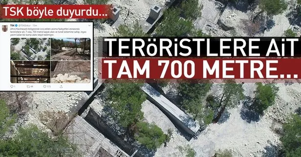 TSK az önce duyurdu! Teröristlere ait tam 700 metre...
