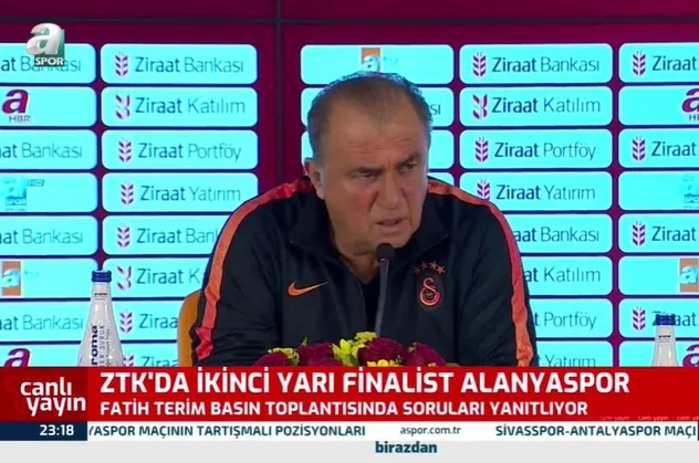 Galatasaray Teknik Direktörü Fatih Terim'den TFF'ye sert sözler