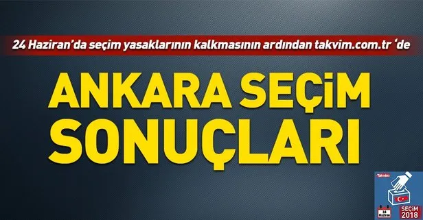 Ankara seçim sonuçları! 2018 Ankara seçim sonuçları... 24 Haziran 2018 Ankara seçim sonuçları ve oy oranları...