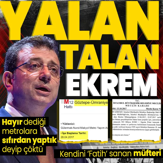 İmamoğlunun yalanı belgelerle patladı! AK Partinin temelini attığı CHP grubunun hayır dediği metrolara Sıfırdan yaptık diyerek çöktü